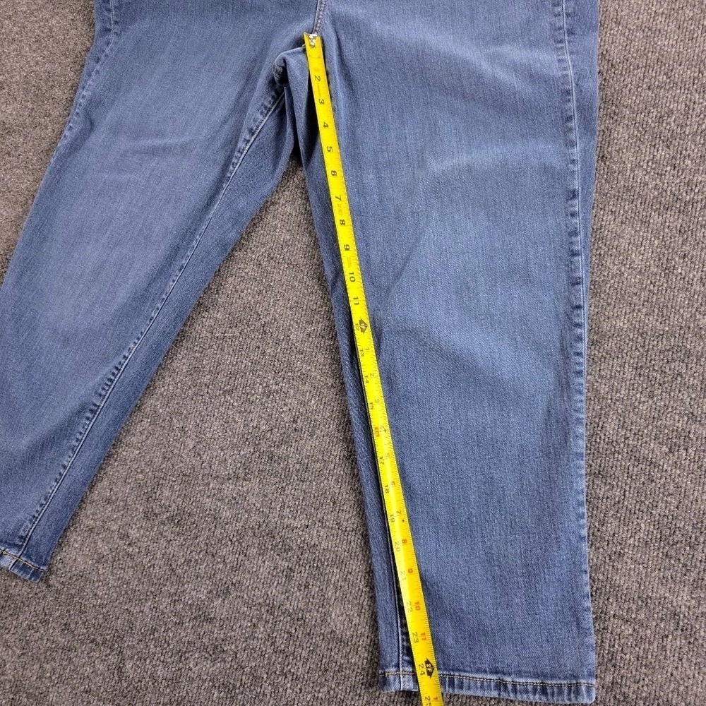 Lane Bryant Wmns Blue Straight Leg Jeans Plus Size 16 Medium Wash Stretch Denim - Picture 9 of 11